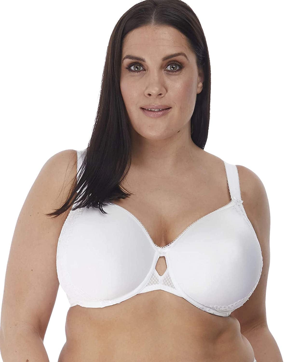 Elomi Women'S plus Size Charley T-Shirt Seamless Breathable Spacer Underwire Bra White / 46DD