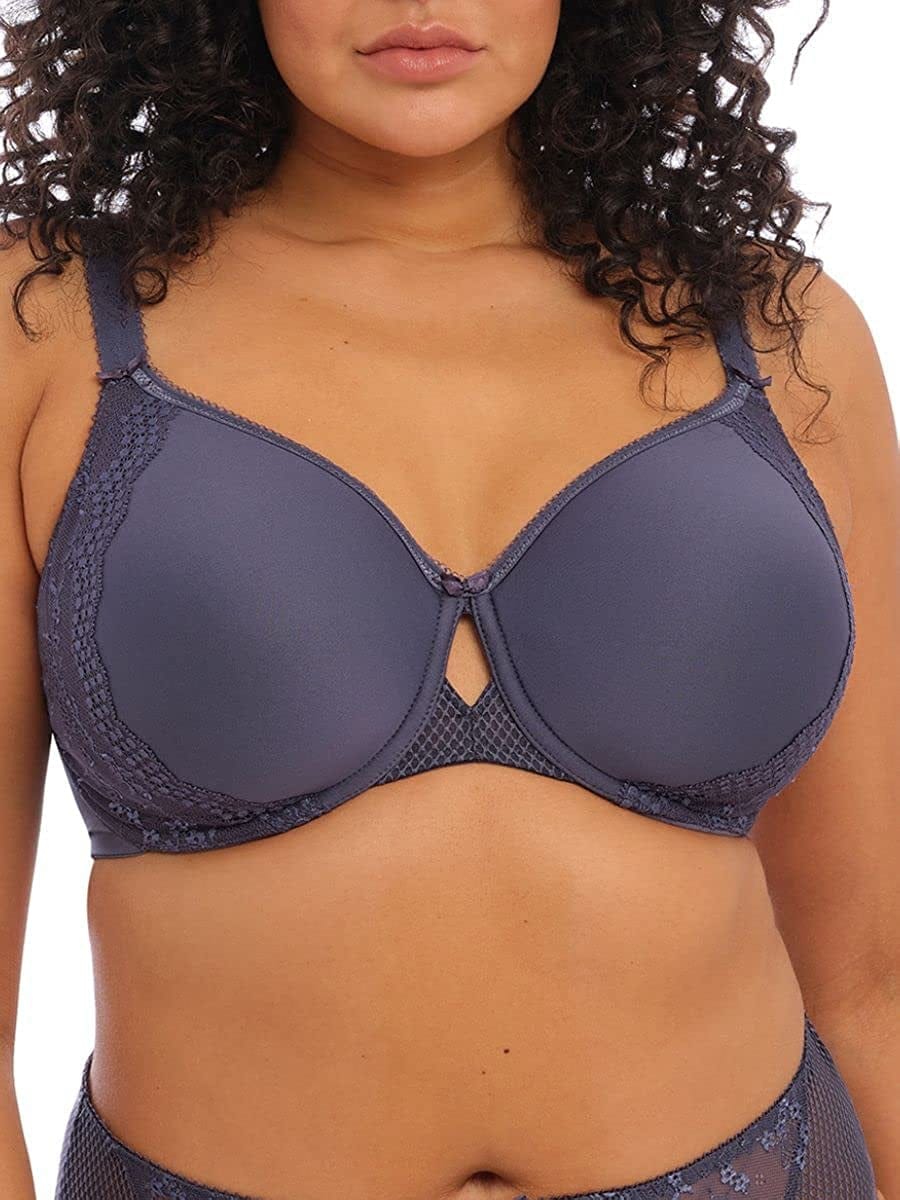 Elomi Women'S plus Size Charley T-Shirt Seamless Breathable Spacer Underwire Bra Storm / 38E