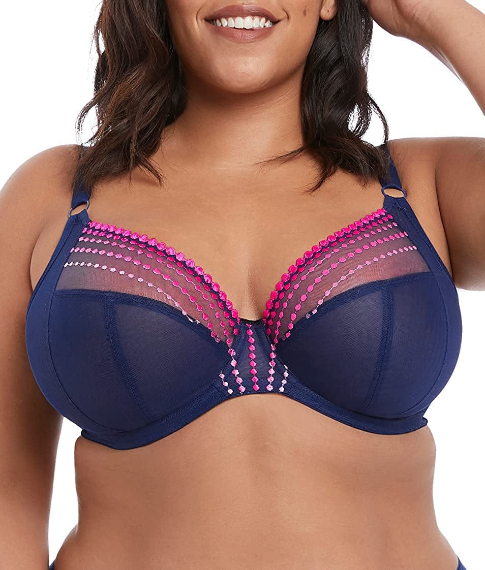 Elomi Women'S plus Size Matilda Plunge Bra with J-Hook Navy / 36F