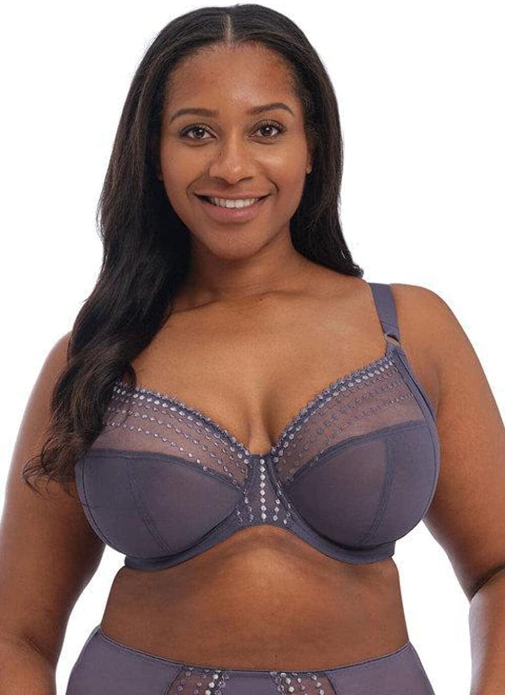 Elomi Women'S plus Size Matilda Unlined Underwire Plunge Bra Storm / 34JJ