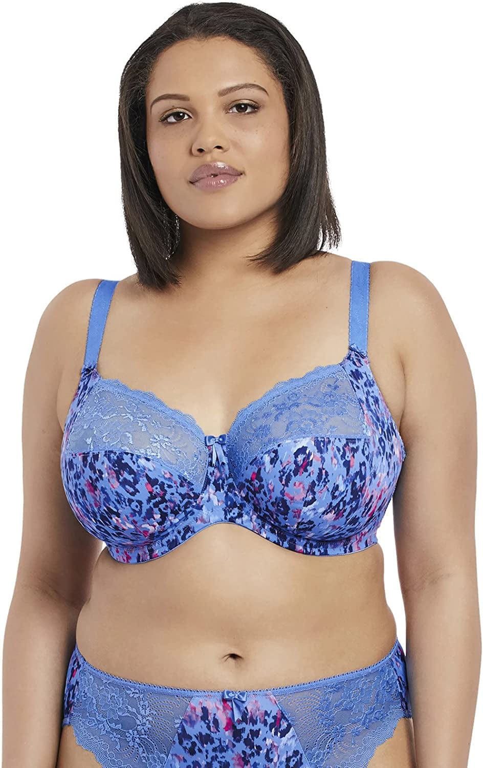 Elomi Women'S plus Size Morgan Banded Underwire Stretch Lace Bra Cobalt / 36E