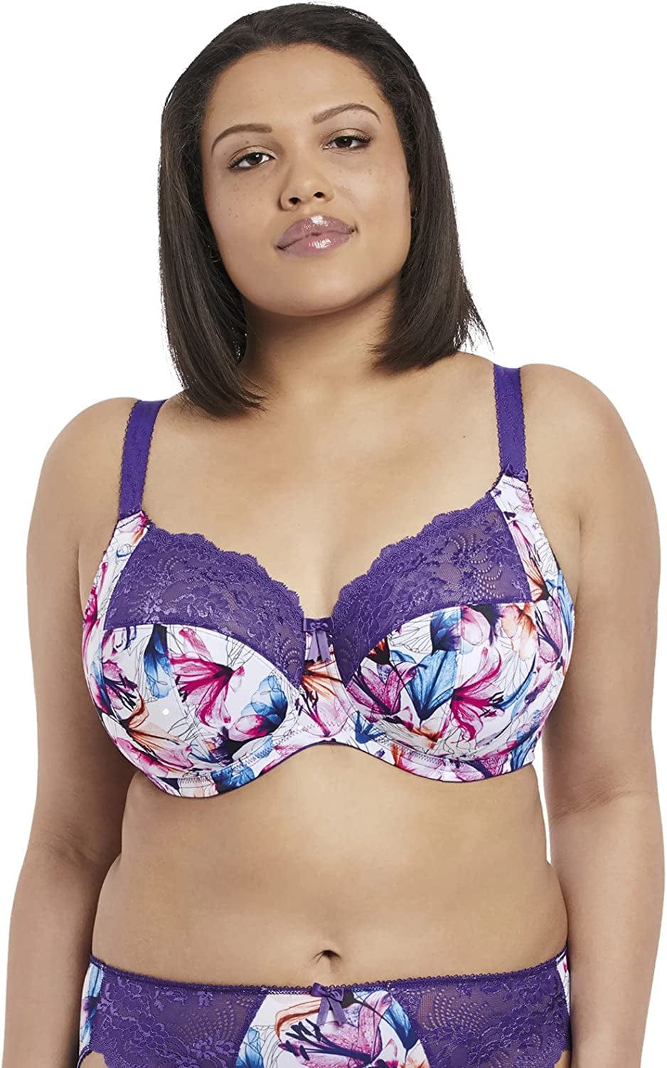 Elomi Women'S plus Size Morgan Banded Underwire Stretch Lace Bra Lily / 44F