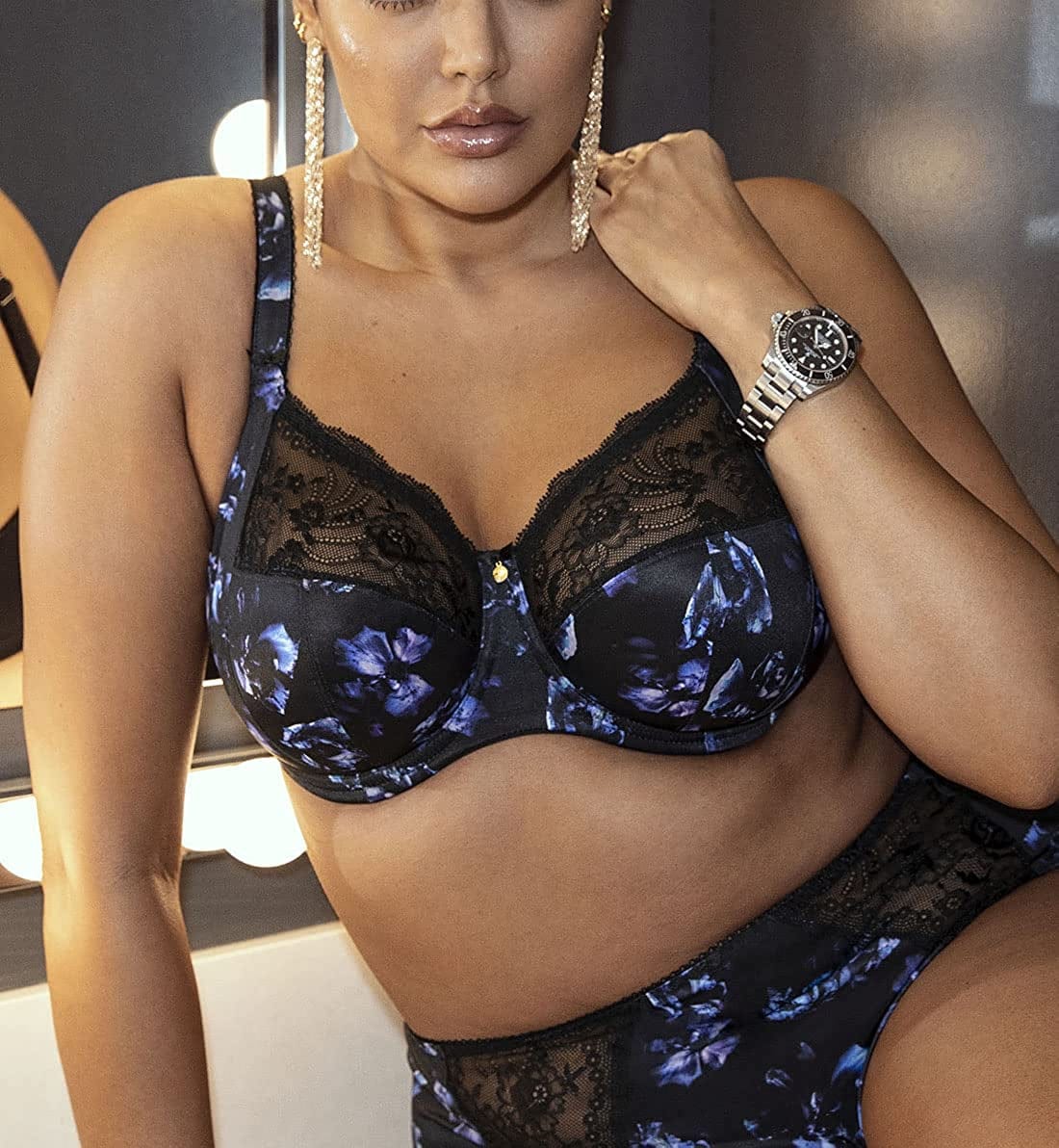 Elomi Women'S plus Size Morgan Banded Underwire Stretch Lace Bra