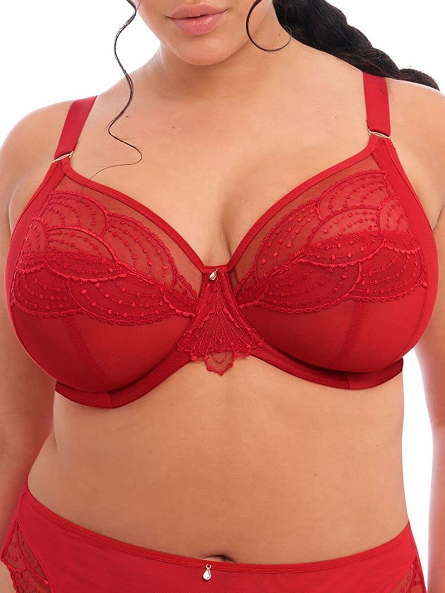 Elomi Women'S plus Size Priya Underwire Plunge Bra Haute Red / 44FF