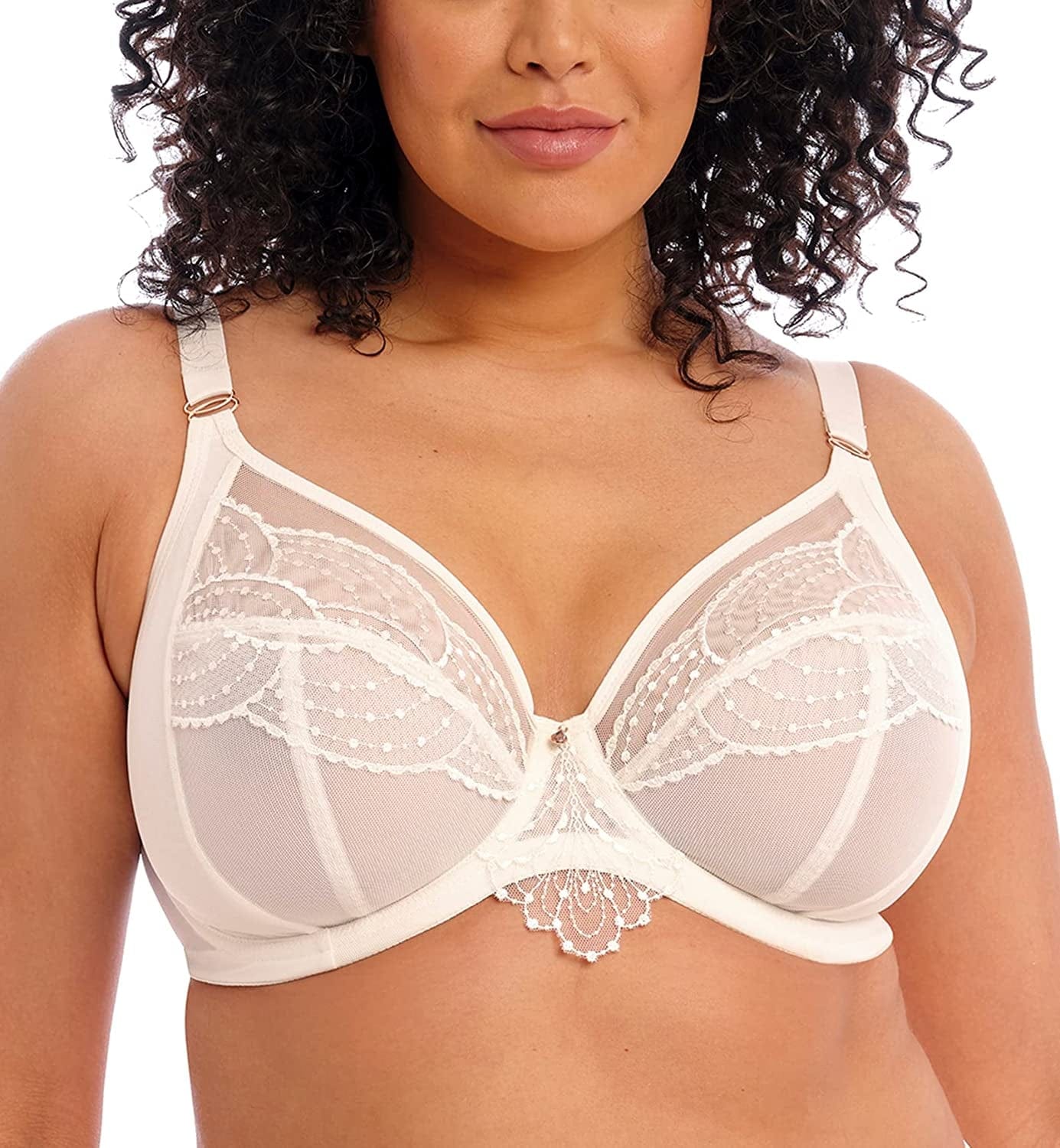 Elomi Women'S plus Size Priya Underwire Plunge Bra Vanilla / 44FF
