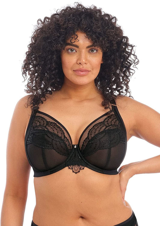 Elomi Women'S plus Size Priya Underwire Plunge Bra Black / 44F