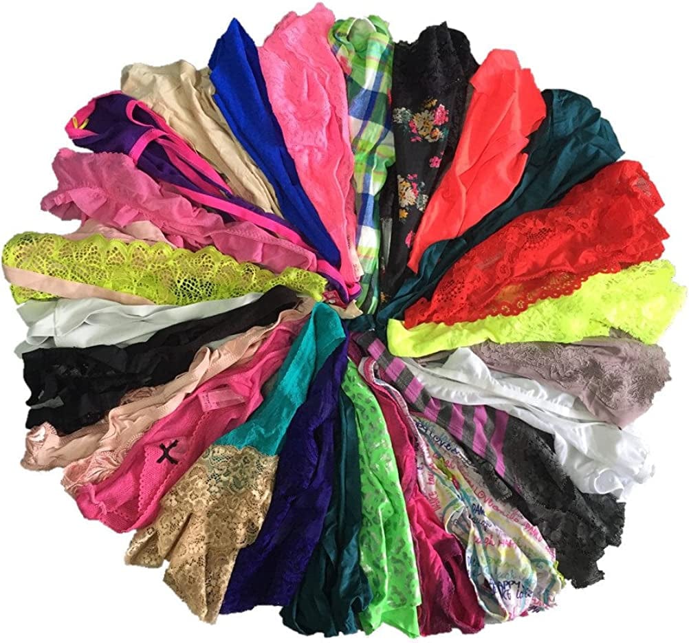 EMBEK Underwear for Women 12 Pack Variety of G-String T-Back Thong Panties Tanga X-Large