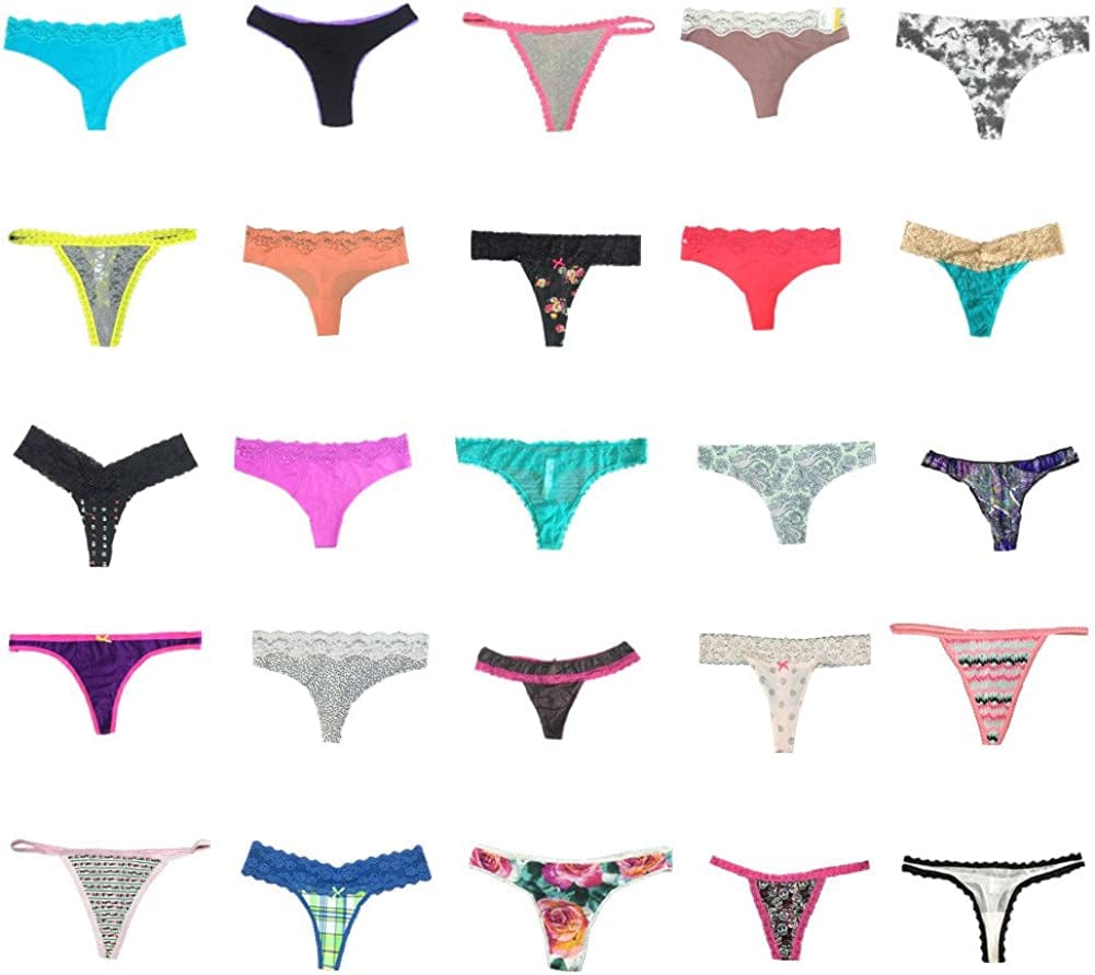 EMBEK Variety of Womens Underwear Pack T-Back Thong Bikini Hipster Briefs Cotton Lace Panties