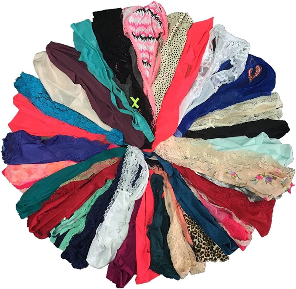 EMBEK Variety of Womens Underwear Pack T-Back Thong Bikini Hipster Briefs Cotton Lace Panties 20 Pcs / Large