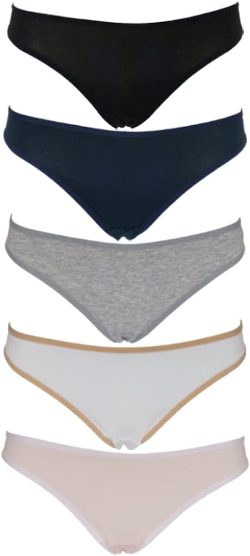 Emprella Cotton Thongs for Women-Ladies Underwear Panties- Women'S Thong Pack Breathable 5-pack Assorted / X-Large
