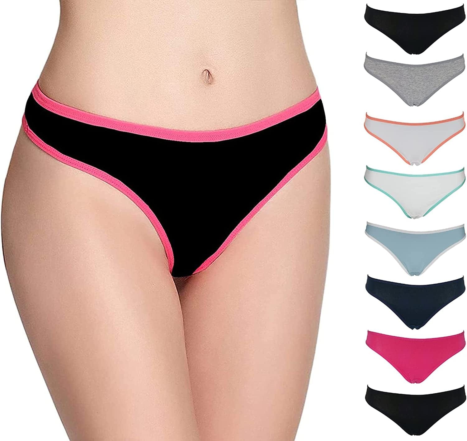 Emprella Cotton Thongs for Women-Ladies Underwear Panties- Women'S Thong Pack Breathable Assorted / X-Large