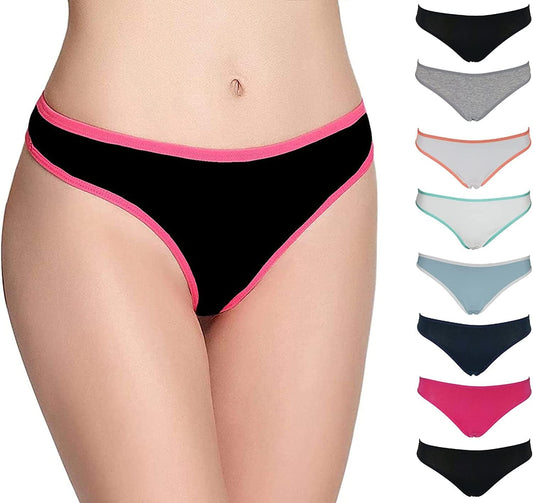 Emprella Cotton Thongs for Women-Ladies Underwear Panties- Women'S Thong Pack Breathable Assorted / X-Large