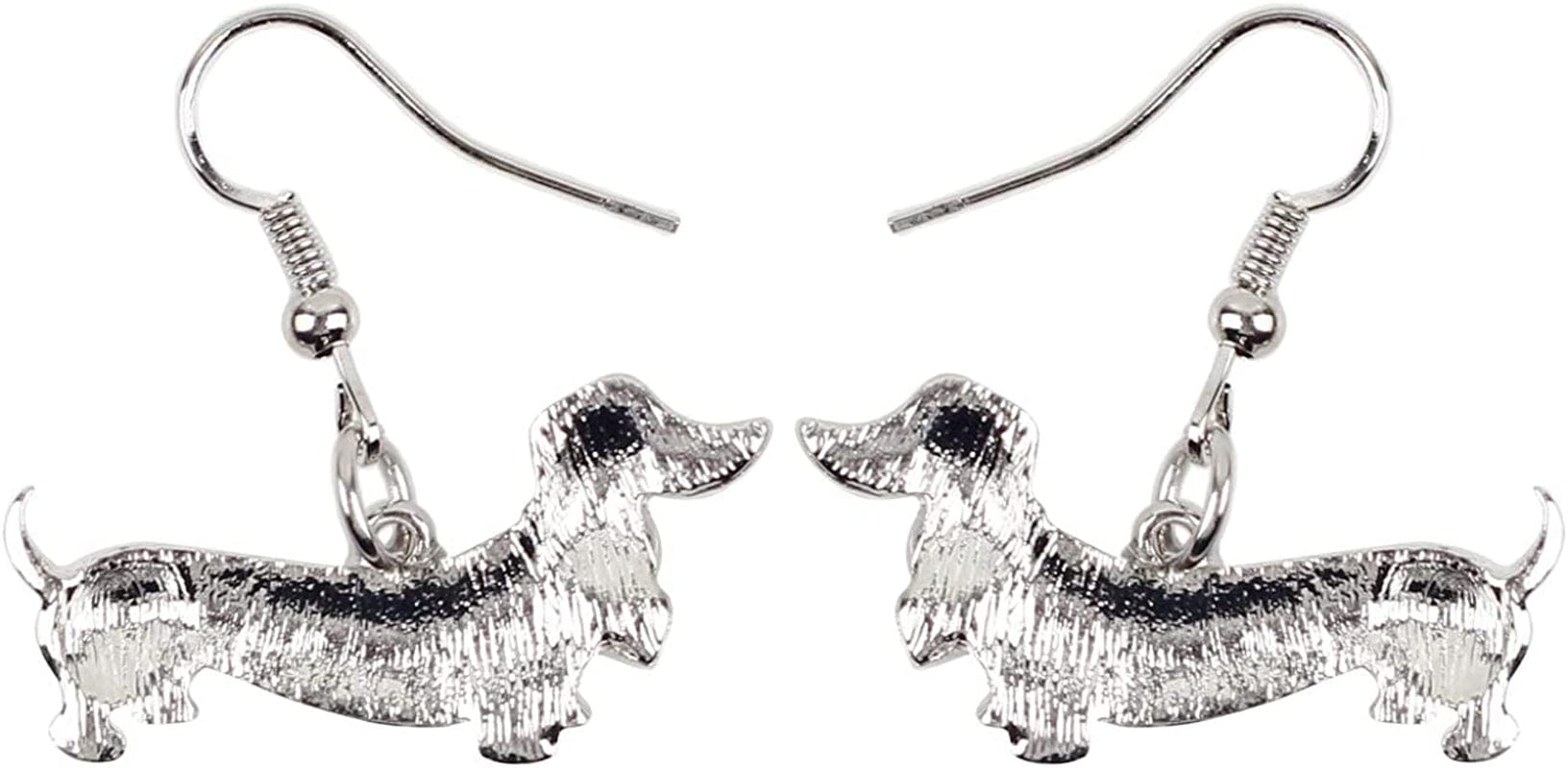 Enamel Alloy Dachshund Dog Earrings Dangle Drop Fashion Cute Animal Jewelry for Women Girls Gift Charms