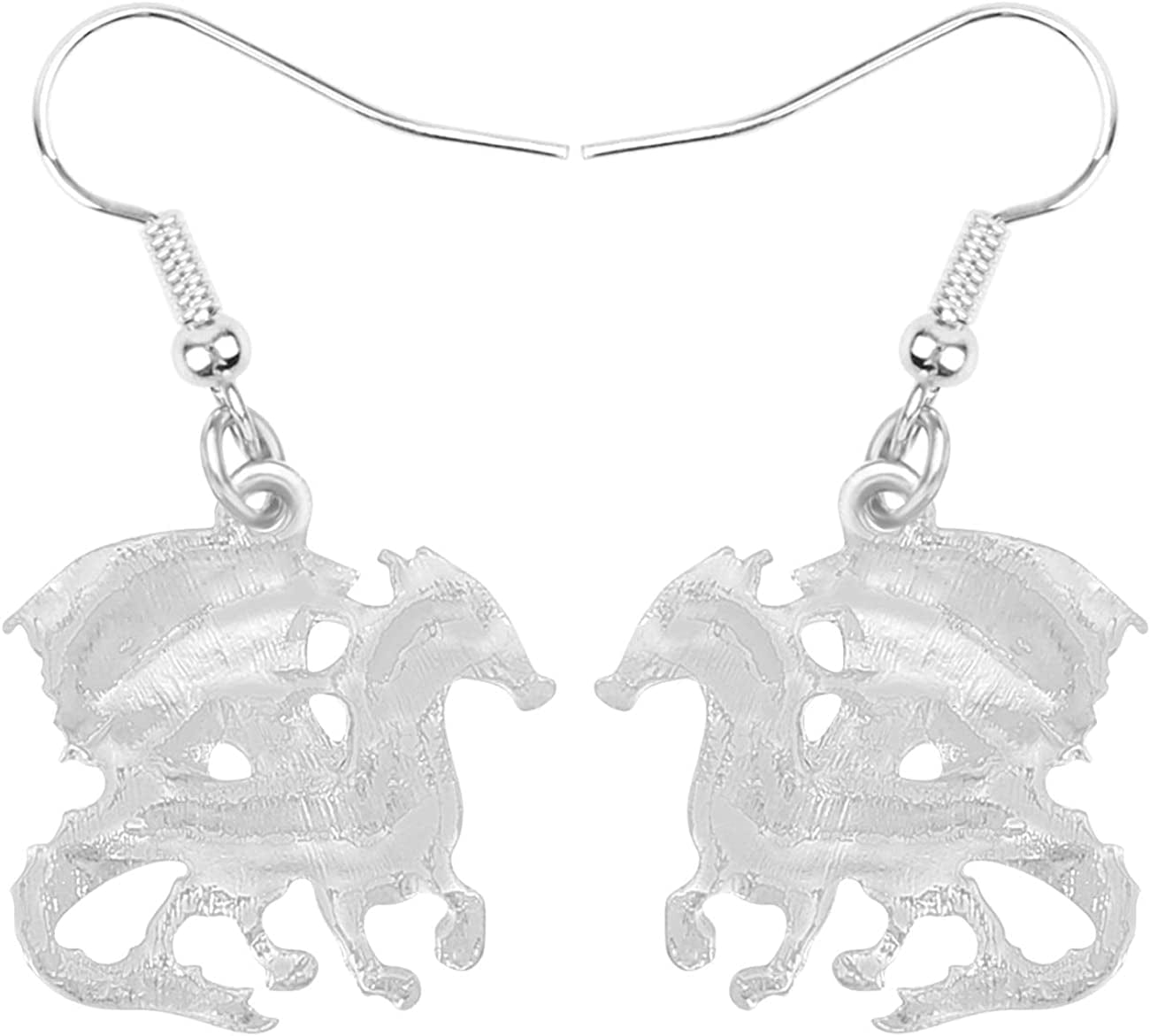 Enamel Alloy Dinosaur Fantasy Dragon Earrings Drop Dangle Unique Animal Jewelry for Women Girls