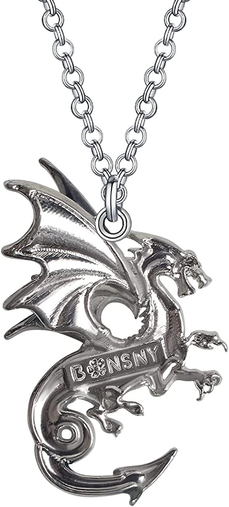 Enamel Alloy Dragon Necklace Fantasy Dinosaur Pendant Fashion Jewelry for Women Girls Charm Gift
