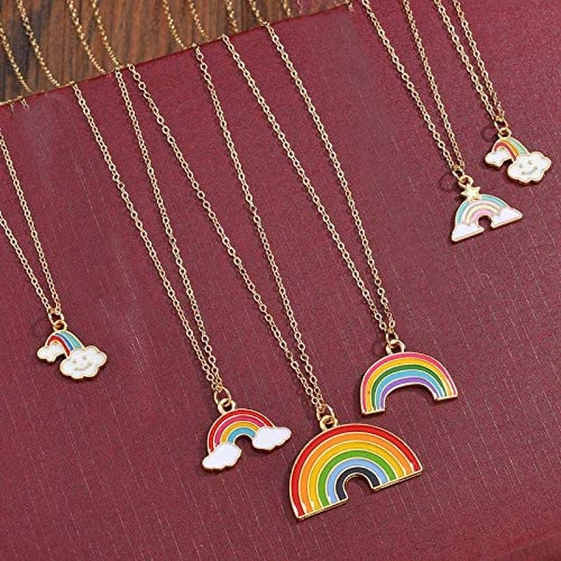Enamel Cloud Star Unicorn Rainbow Charms Best Friends Heart Flower Mixed Charms for Jewelry Making Bracelet Necklace Earring Pendant Craft Making Finding for Kids Girls 40Pcs