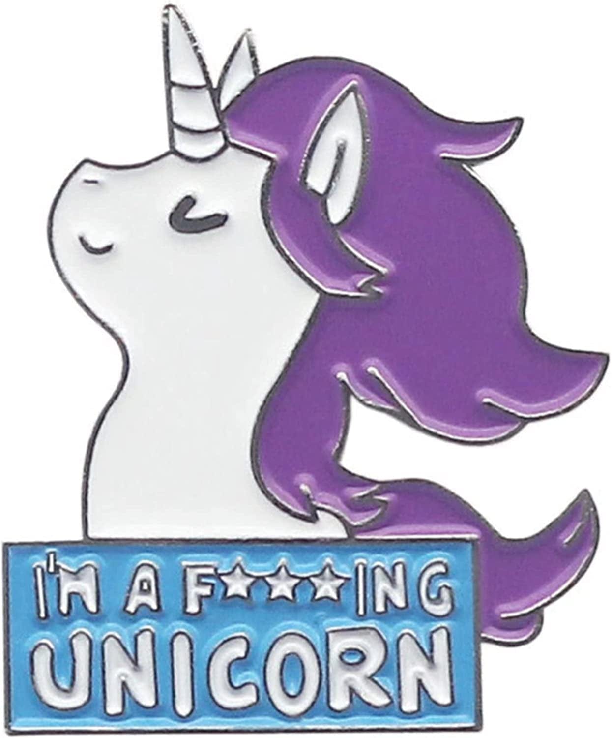 Enamel Pins for Backpacks Cute Lapel Pins Funny Brooch Women Gift Unicorn
