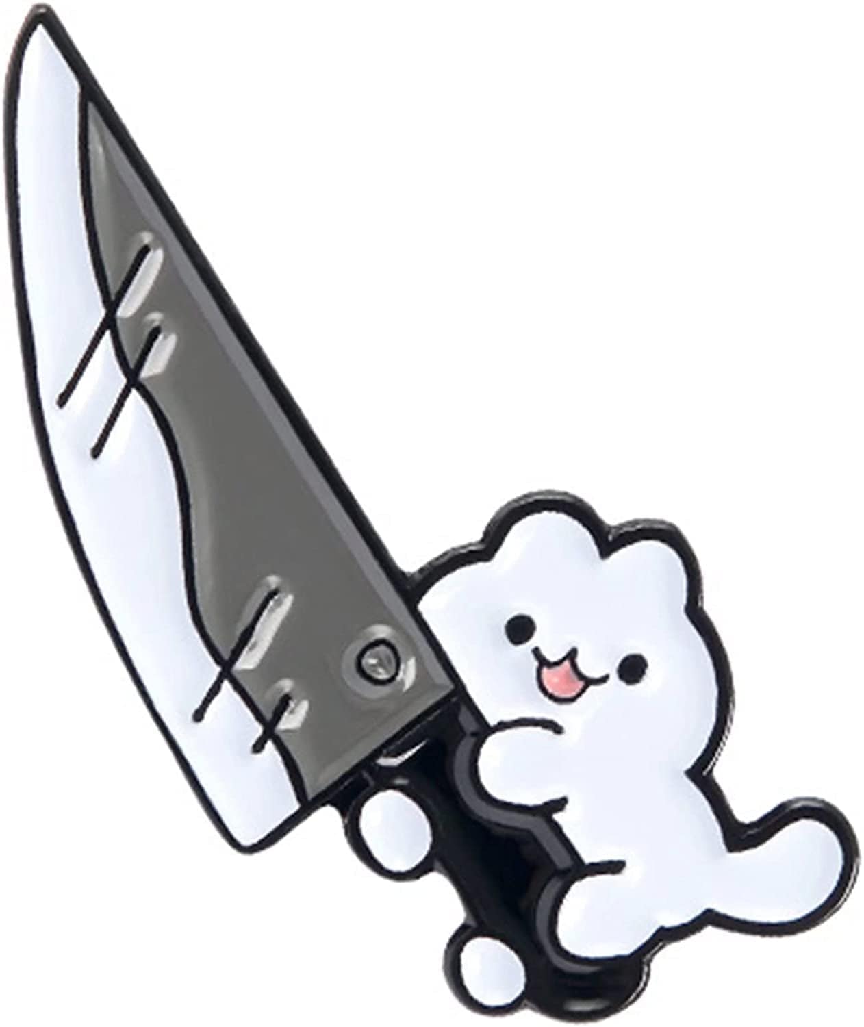 Enamel Pins for Backpacks Cute Lapel Pins Funny Brooch Women Gift Cat And Knife 1