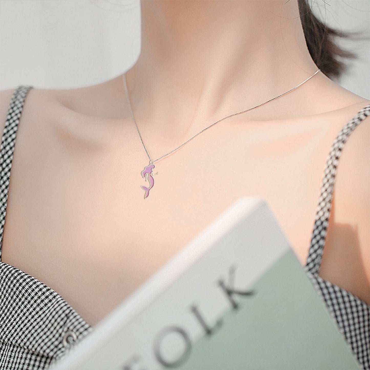 Enemal Mermaid Charms,30Pcs Mermaid Charms Pendants Gold Plated Oil Drip Enamel Charms Craft Supplies for Jewelry Bracelets Necklace Making,13 * 29Mm