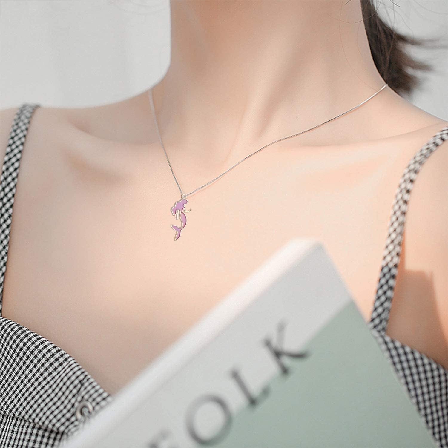 Enemal Mermaid Charms,30Pcs Mermaid Charms Pendants Gold Plated Oil Drip Enamel Charms Craft Supplies for Jewelry Bracelets Necklace Making,13 * 29Mm