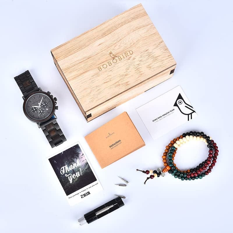 Engraved Wooden Watch for Boyfriend My Man Fiancé Husband Customized Personalized Wood Watches for Men Birthday Anniversary Personalized Watch