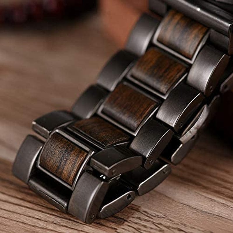 Engraved Wooden Watch for Boyfriend My Man Fiancé Husband Customized Personalized Wood Watches for Men Birthday Anniversary Personalized Watch