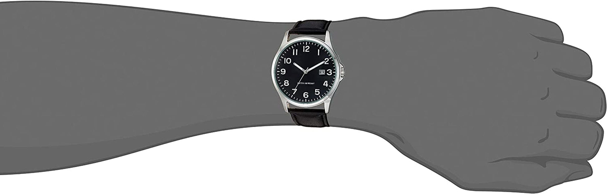 Essentials Men'S Easy to Read Strap Watch