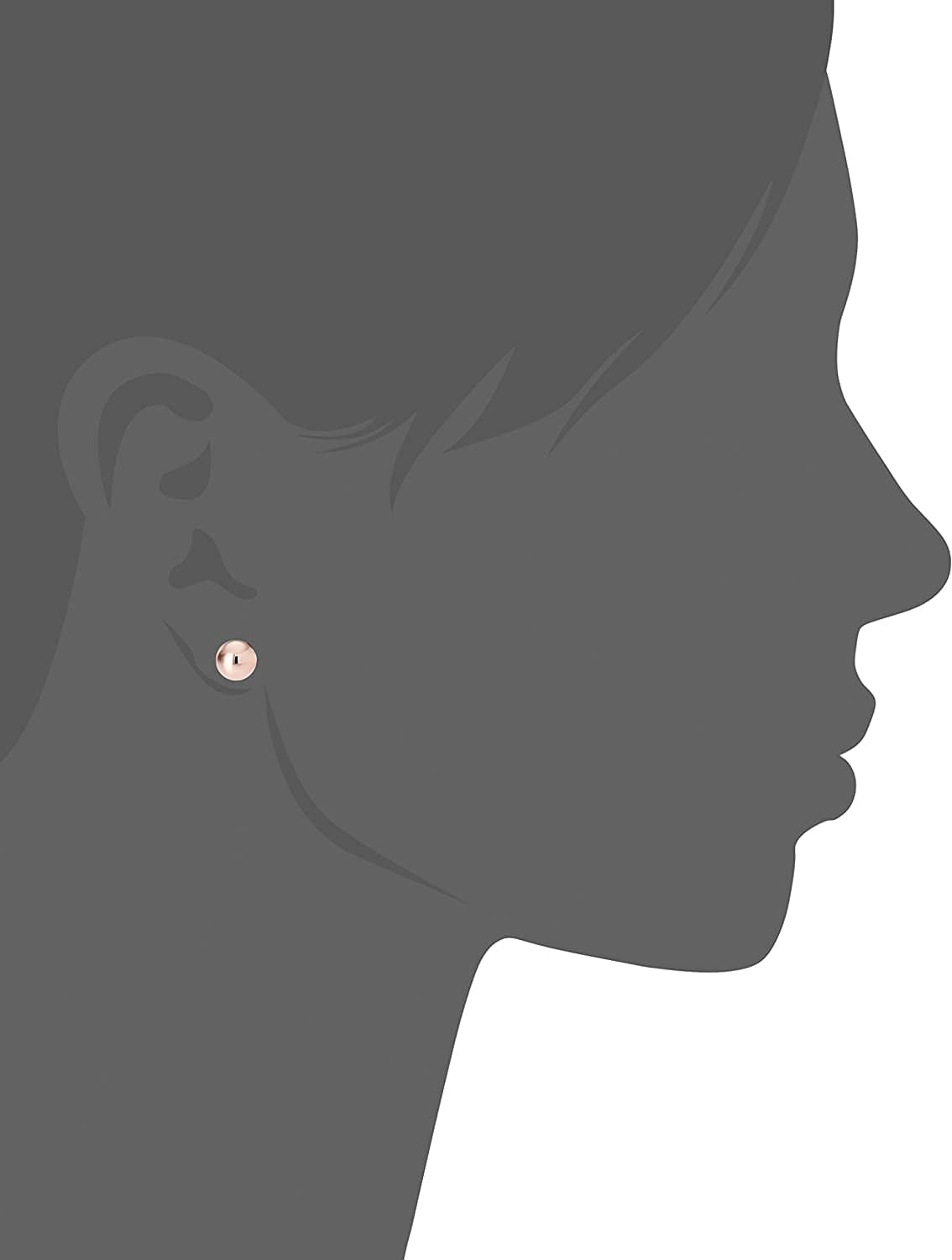 Essentials Plated Sterling Silver Polished Ball Stud Earrings