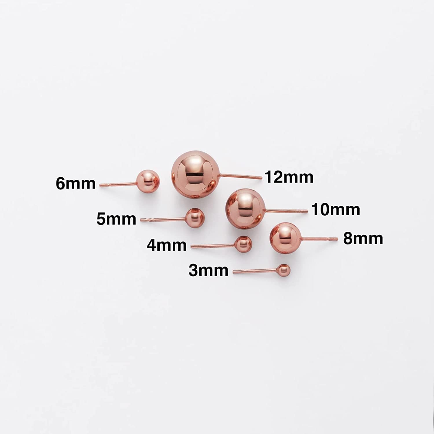 Essentials Plated Sterling Silver Polished Ball Stud Earrings