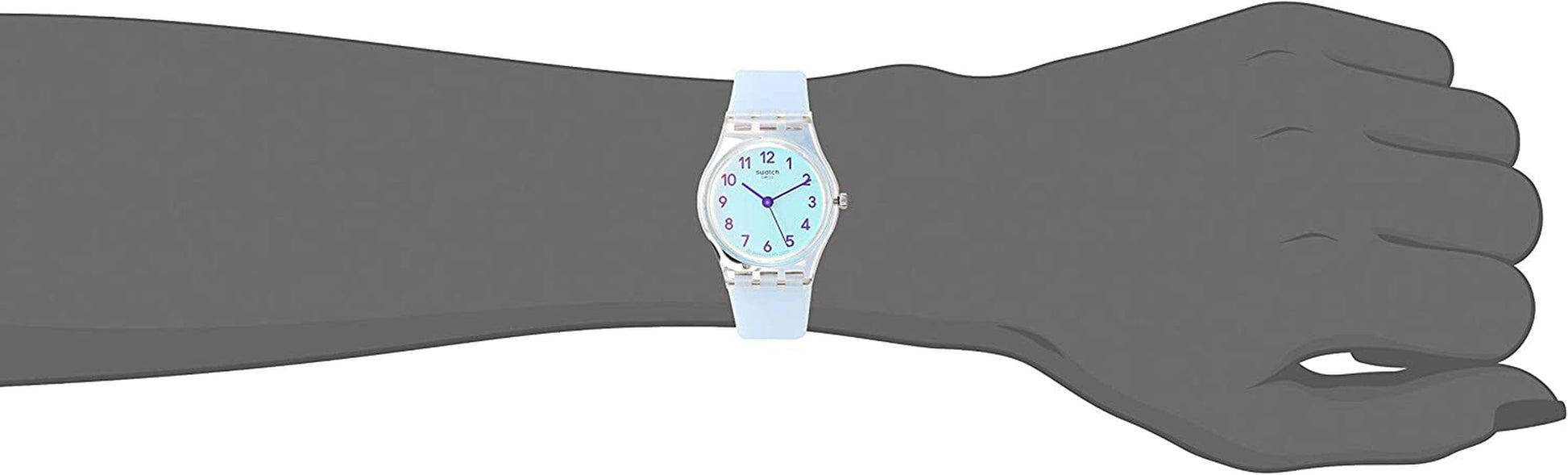 Essentials Quartz Silicone Strap, Blue, 12 Casual Watch (Model: LK396)