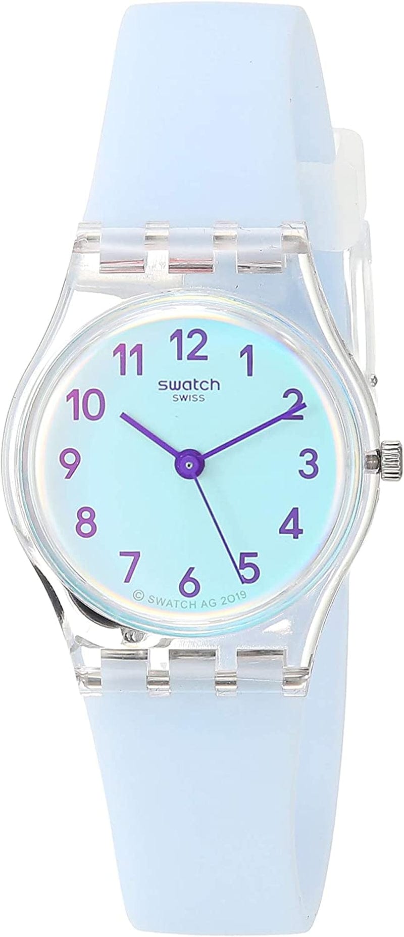 Essentials Quartz Silicone Strap, Blue, 12 Casual Watch (Model: LK396)