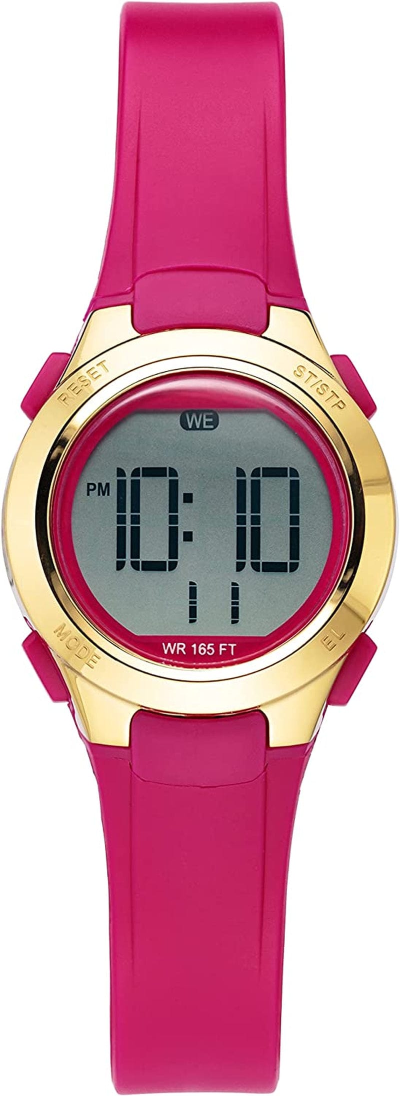 Essentials Women'S Digital Chronograph Resin Strap Watch Magenta