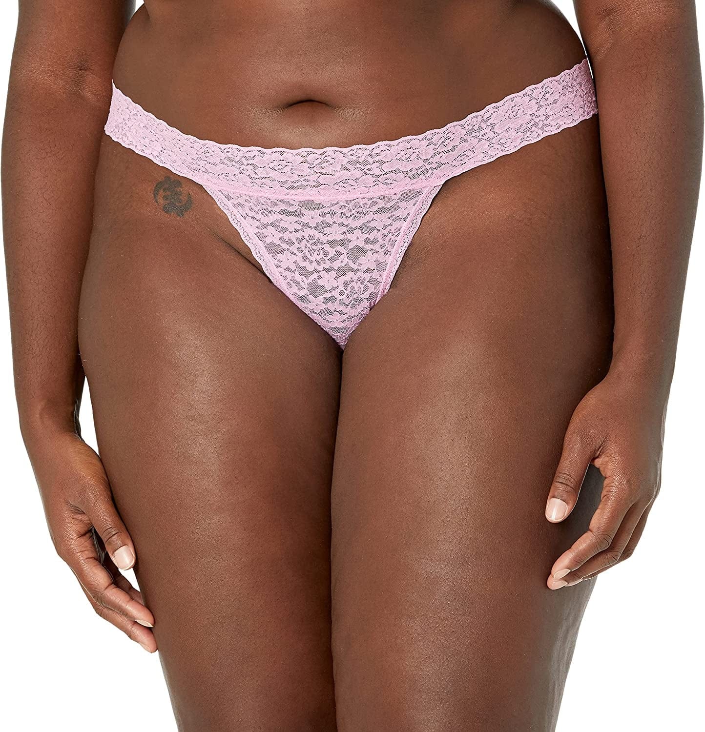 Essentials Women'S Lace Stretch Thong Underwear, Pack of 4 Pale Blue / X-Large