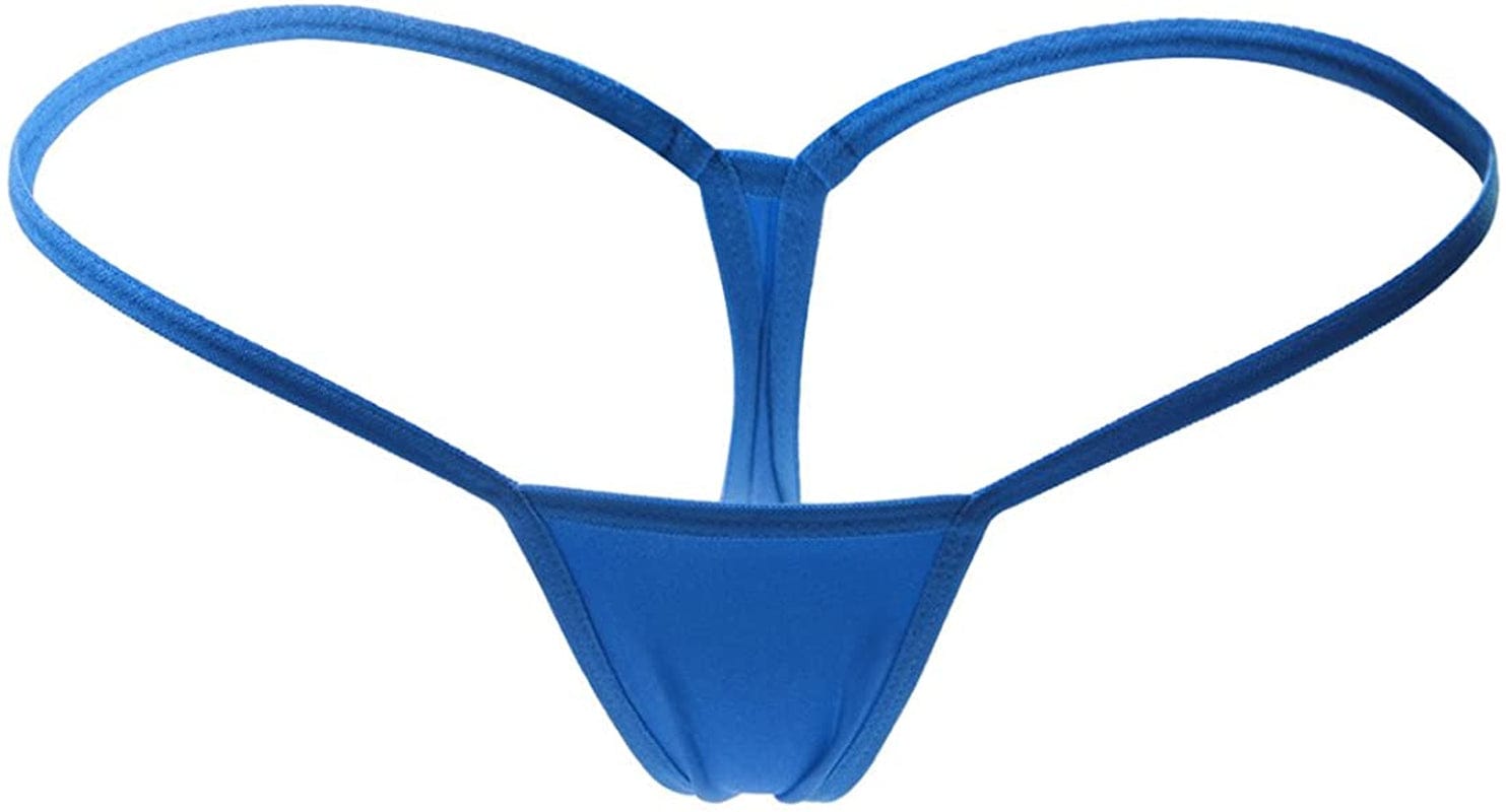 ETAOLINE Women'S Low Rise Micro Back G-String Thong Panty Underwear Royalblue / Medium