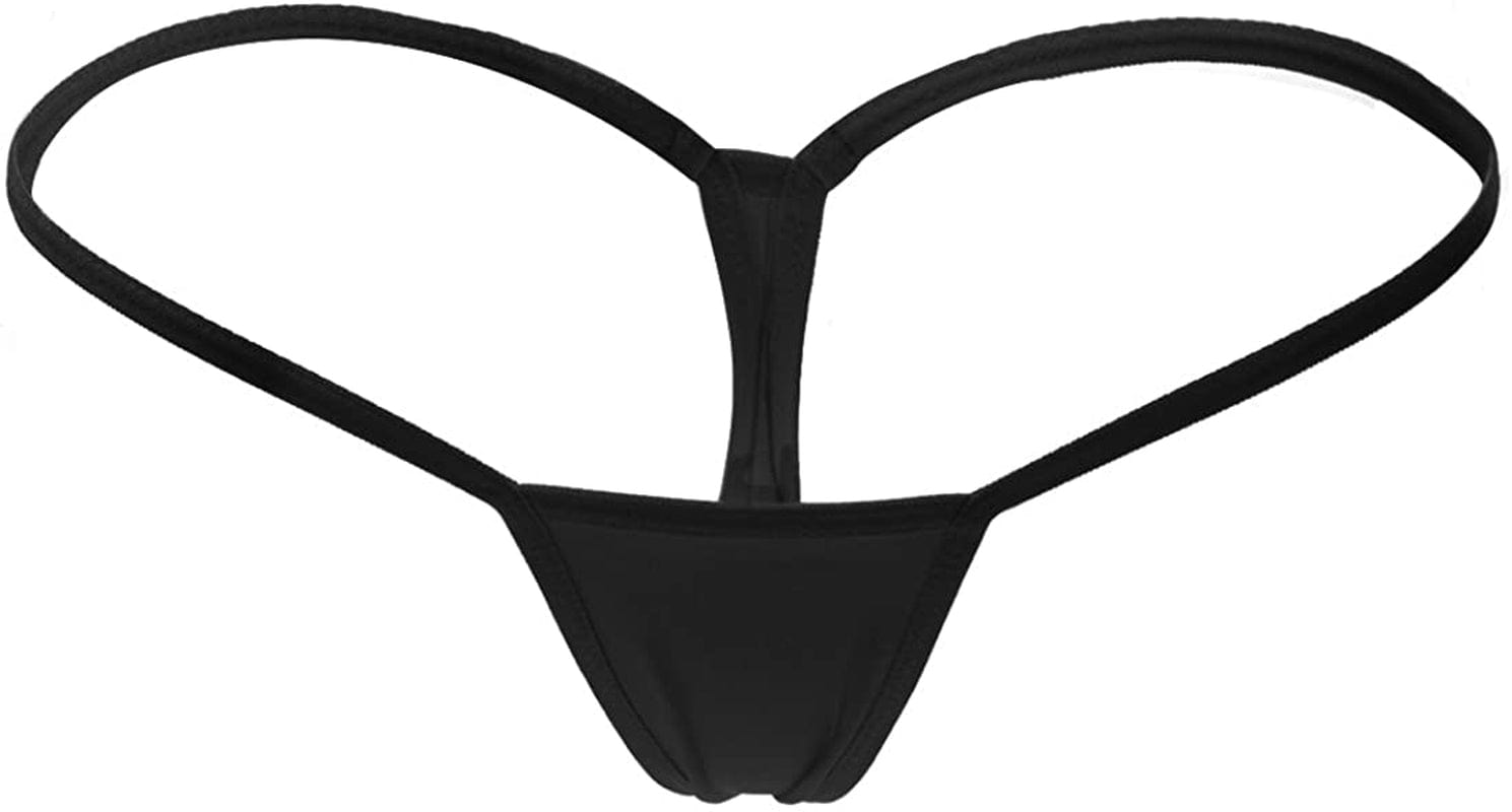 ETAOLINE Women'S Low Rise Micro Back G-String Thong Panty Underwear Black / Small