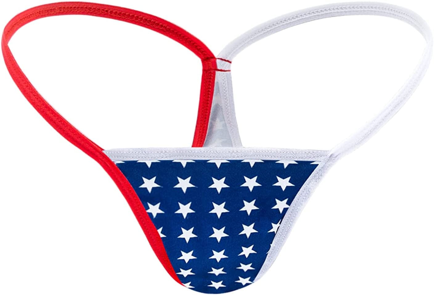 ETAOLINE Women'S Low Rise Micro Back G-String Thong Panty Underwear Flag / Small