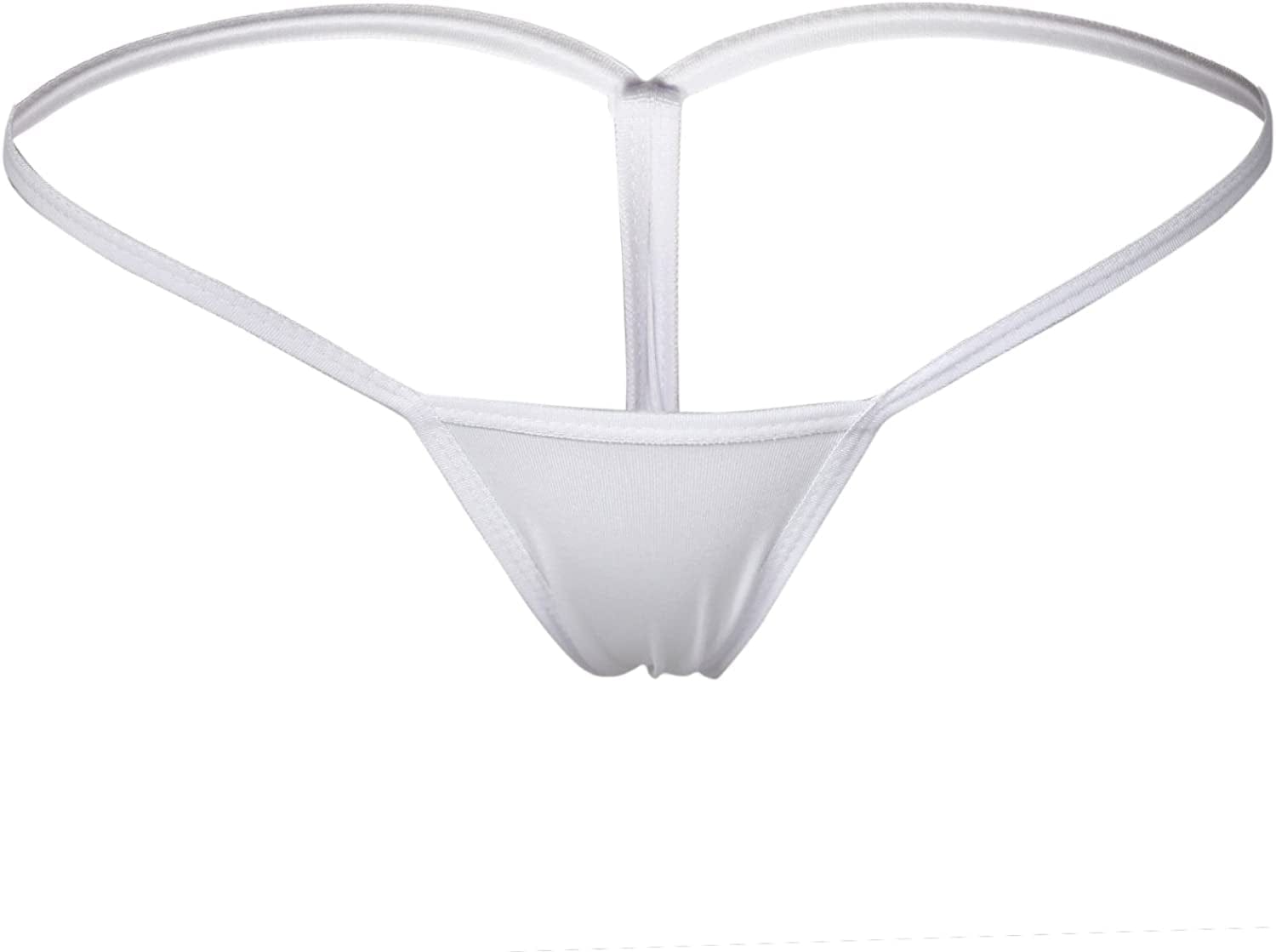 ETAOLINE Women'S Low Rise Micro Back G-String Thong Panty Underwear White / Small