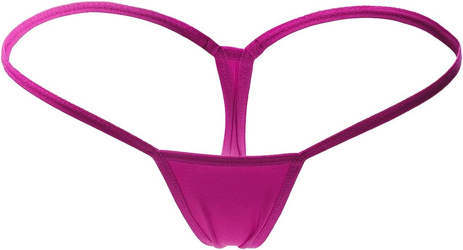 ETAOLINE Women'S Low Rise Micro Back G-String Thong Panty Underwear Rosered / X-Large