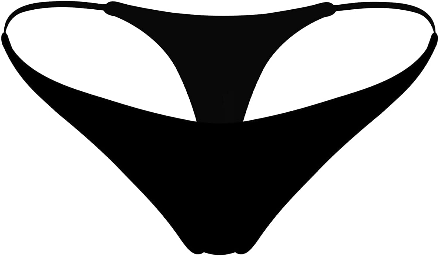 ETAOLINE Women'S Thong Bikini Cheeky Bottom Solid G String Panties