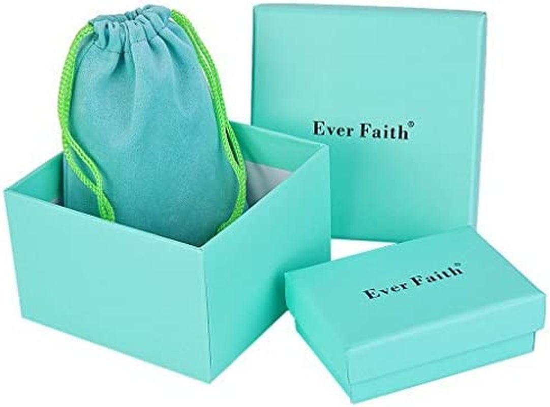 EVER FAITH Women'S Austrian Crystal Double Waterdrop Pierced Dangle Earrings