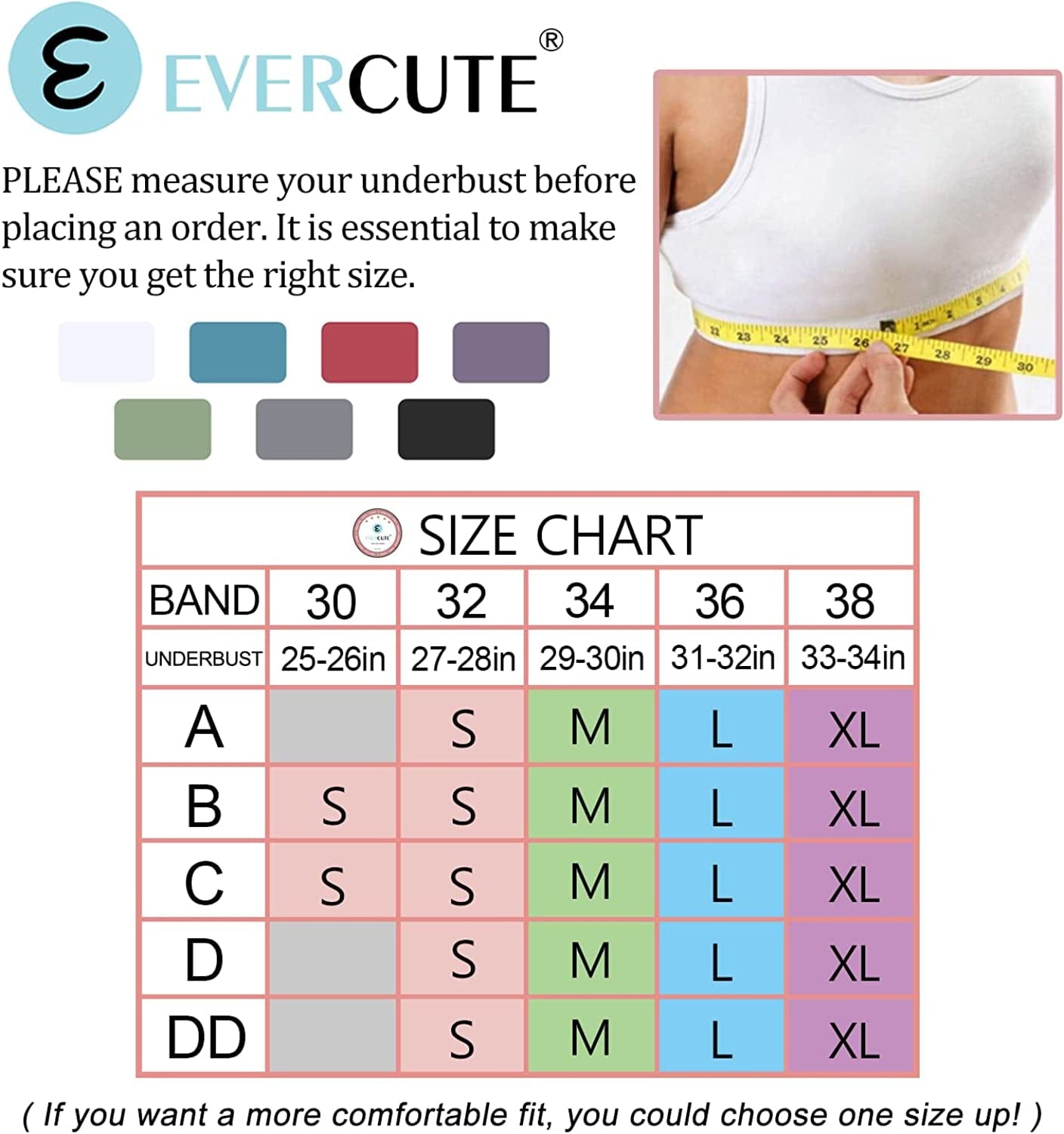 Evercute Sports Bra for Women Padded Medium Support Criss Cross Strappy Bras Seamless High Impact Yoga Exercise Athletic Bras