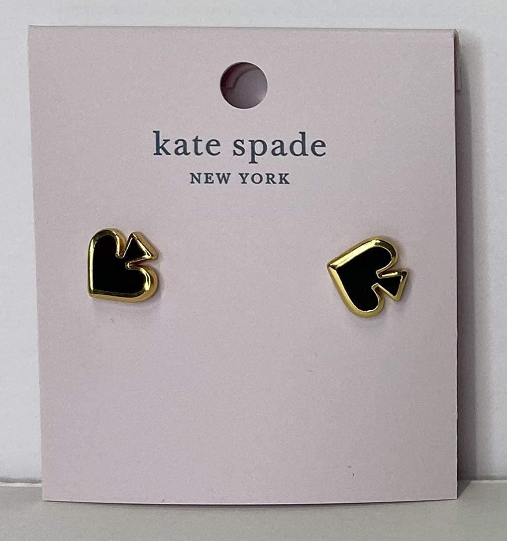 Everyday Spade Stud Earrings (Black)
