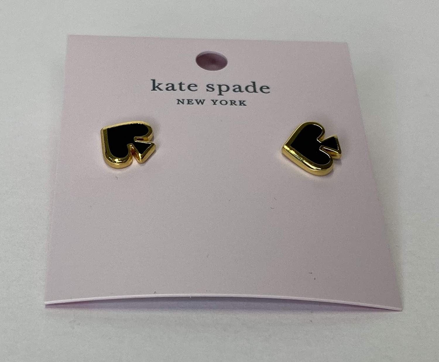 Everyday Spade Stud Earrings (Black)