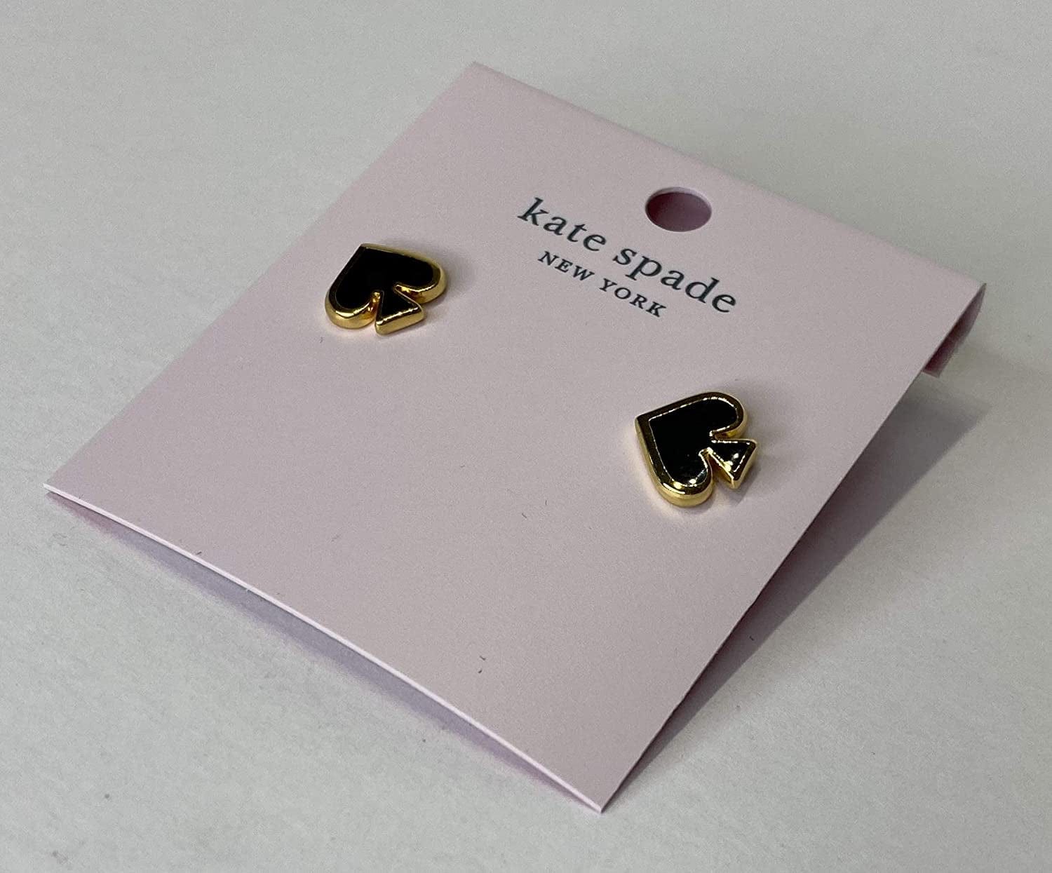 Everyday Spade Stud Earrings (Black)