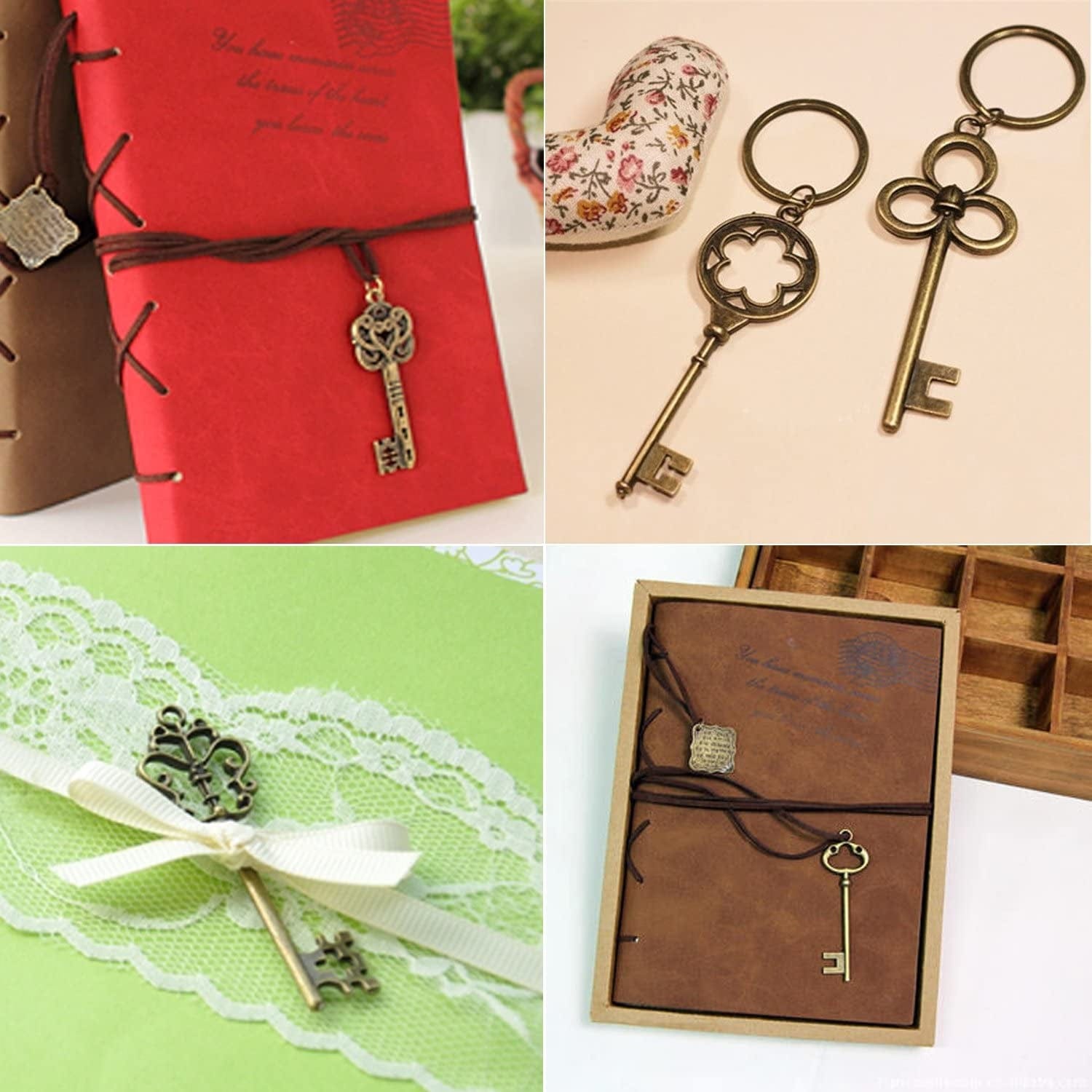 Extra Large Antique Skeleton Keys for Wedding Decoration Favor Handwork Gift Santa'S Key