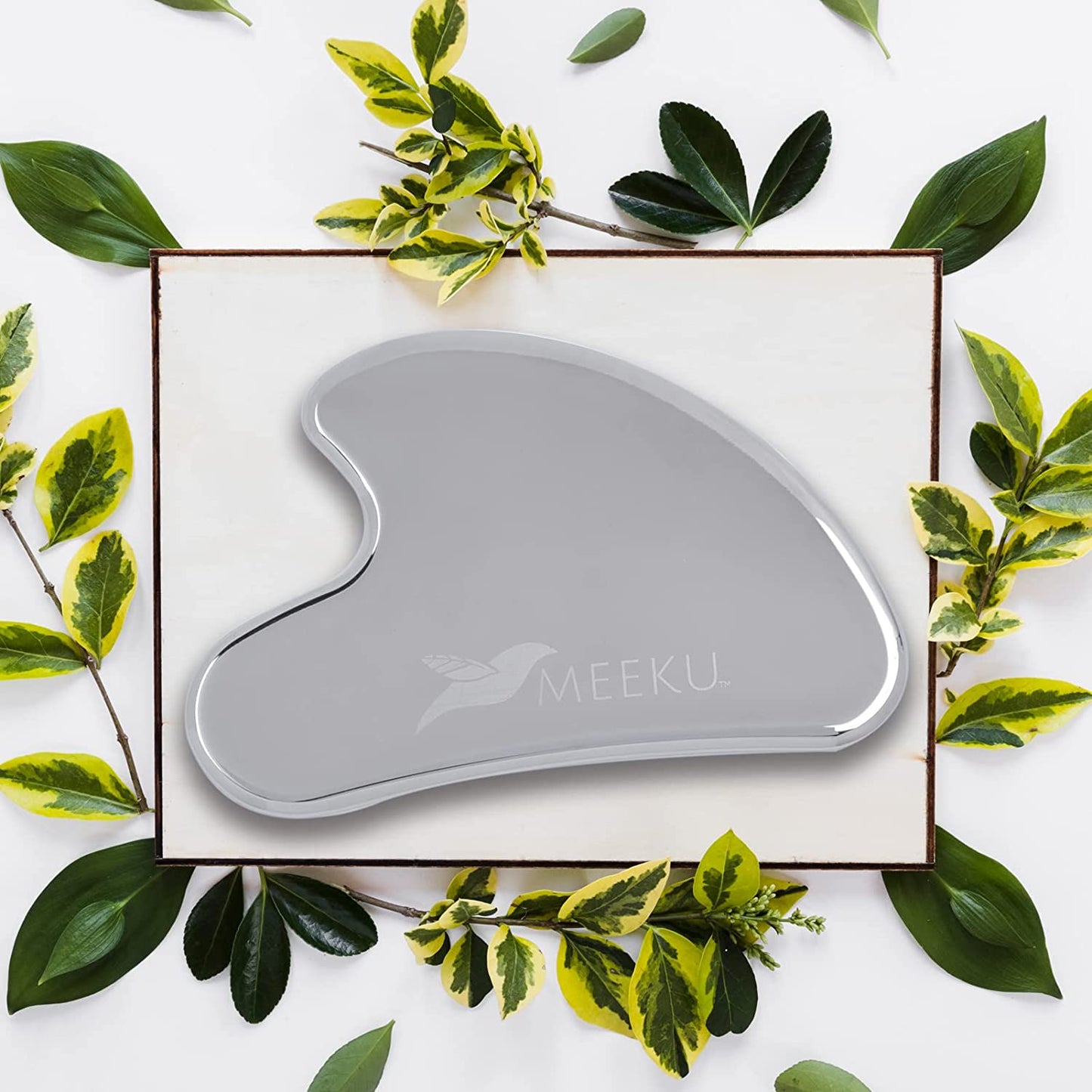 MEEKU Gua Sha Stainless Steel Tool, Gua Sha Facial Tools, Stainless Steel Guasha Tool for Face & Body, Stainless Steel Guasha | Prevents Wrinkles | Tightening & Increased Circulation | Fascia Release Health & Beauty > Personal Care > Cosmetics > Cosmetic Tools > Skin Care Tools MEEKU