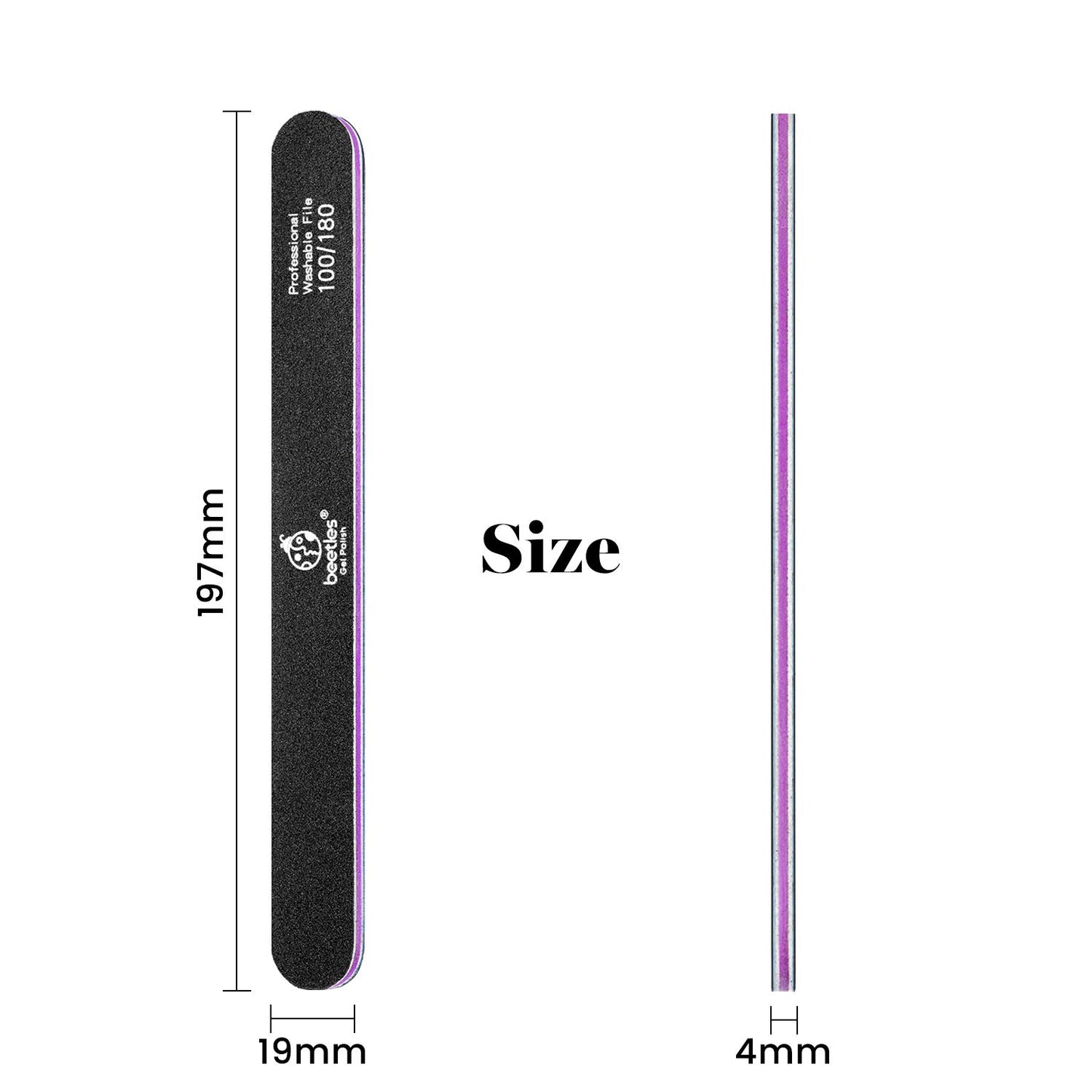 Beetles 10 PCS Professional Nail File Set, Double Sided Emery Board 100/180 Grit Nail Files Manicure Tools Kit for Home and Salon Use ,Acrylic False Nails Health & Beauty > Personal Care > Cosmetics > Cosmetic Tools > Nail Tools beetles Gel Polish