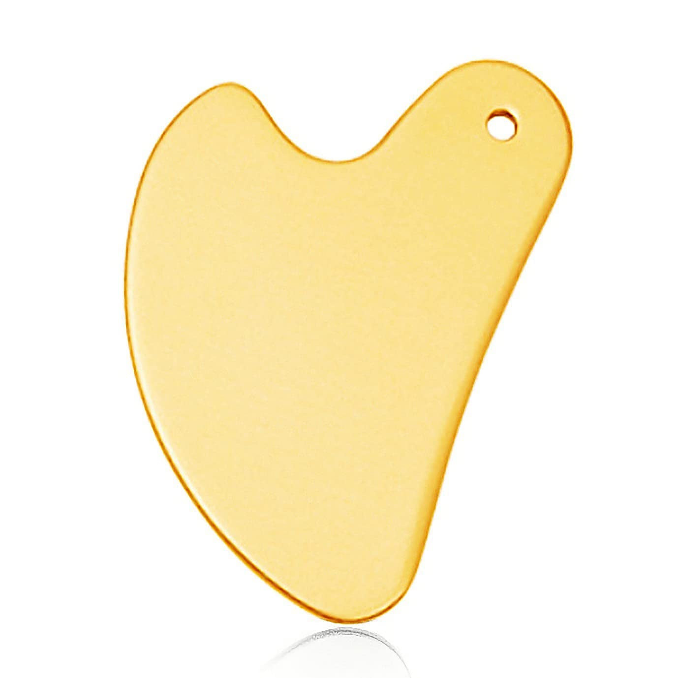 ROISOOT Upgrade Gua Sha Stainless Steel Tool for Face, Massage Scraper for Facial Skin Care (Metallic Luster) Health & Beauty > Personal Care > Cosmetics > Cosmetic Tools > Skin Care Tools ROISOOT Natural Gold