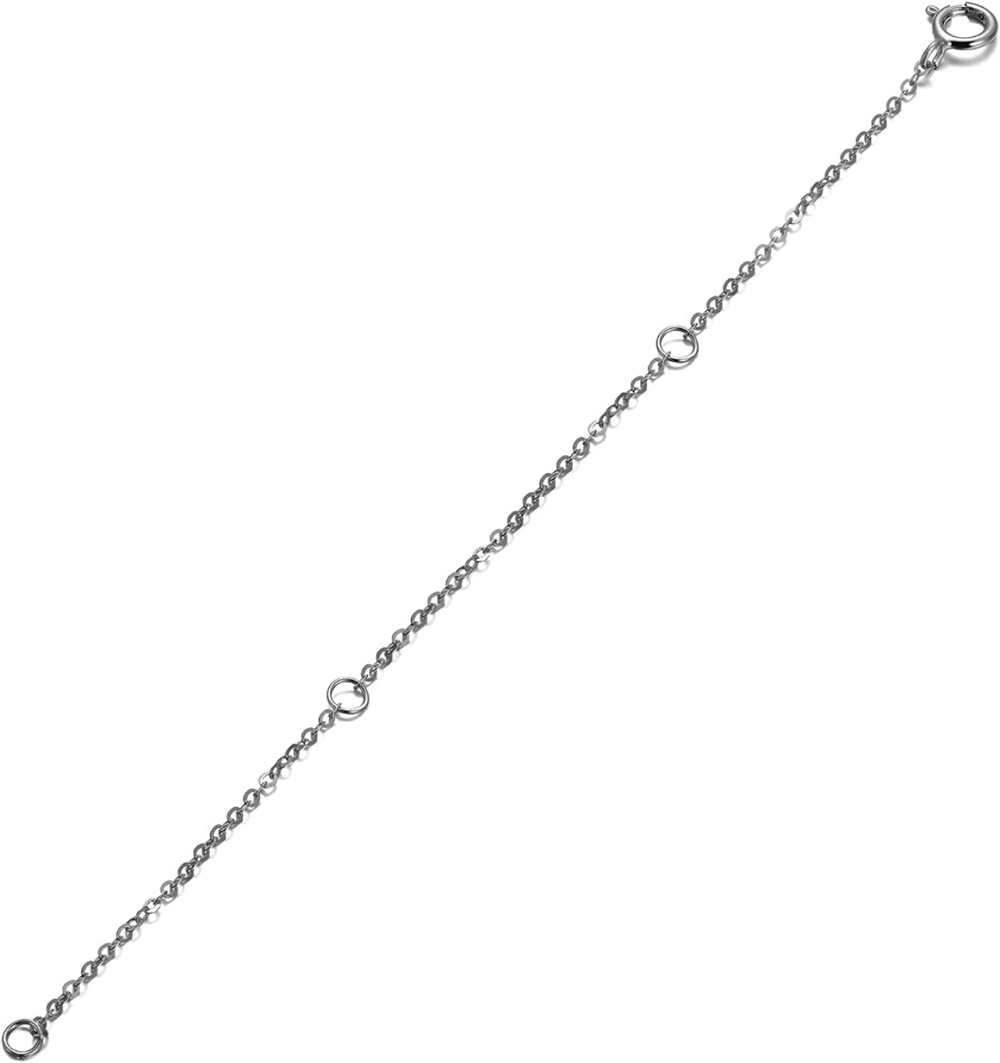 FENCCI 14K Solid Gold Chain Necklace Extender 2,3,4 Inch, Delicate Durable Adjustable Gold Chain Extender for Gold Necklace Bracelet Anklet Apparel & Accessories > Jewelry > Anklets FENCCI White Gold 3 inch