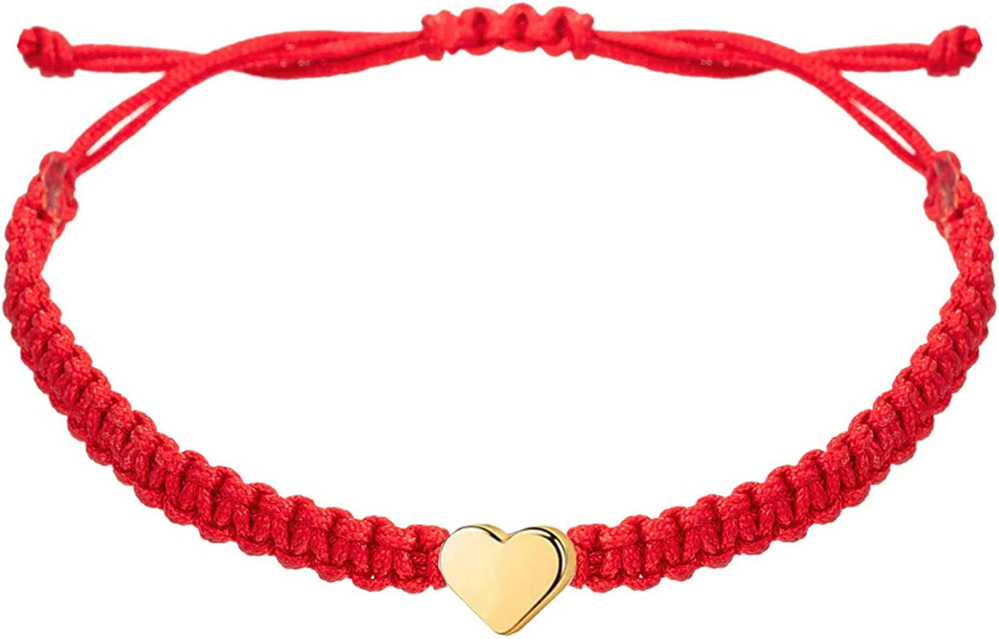 Handmade String Evil Eye Bracelet for Women Men Girls Boys Black Red Thread Adjustable Bracelets Minimalist Jewelry Apparel & Accessories > Jewelry > Bracelets kelistom 09. gold-red